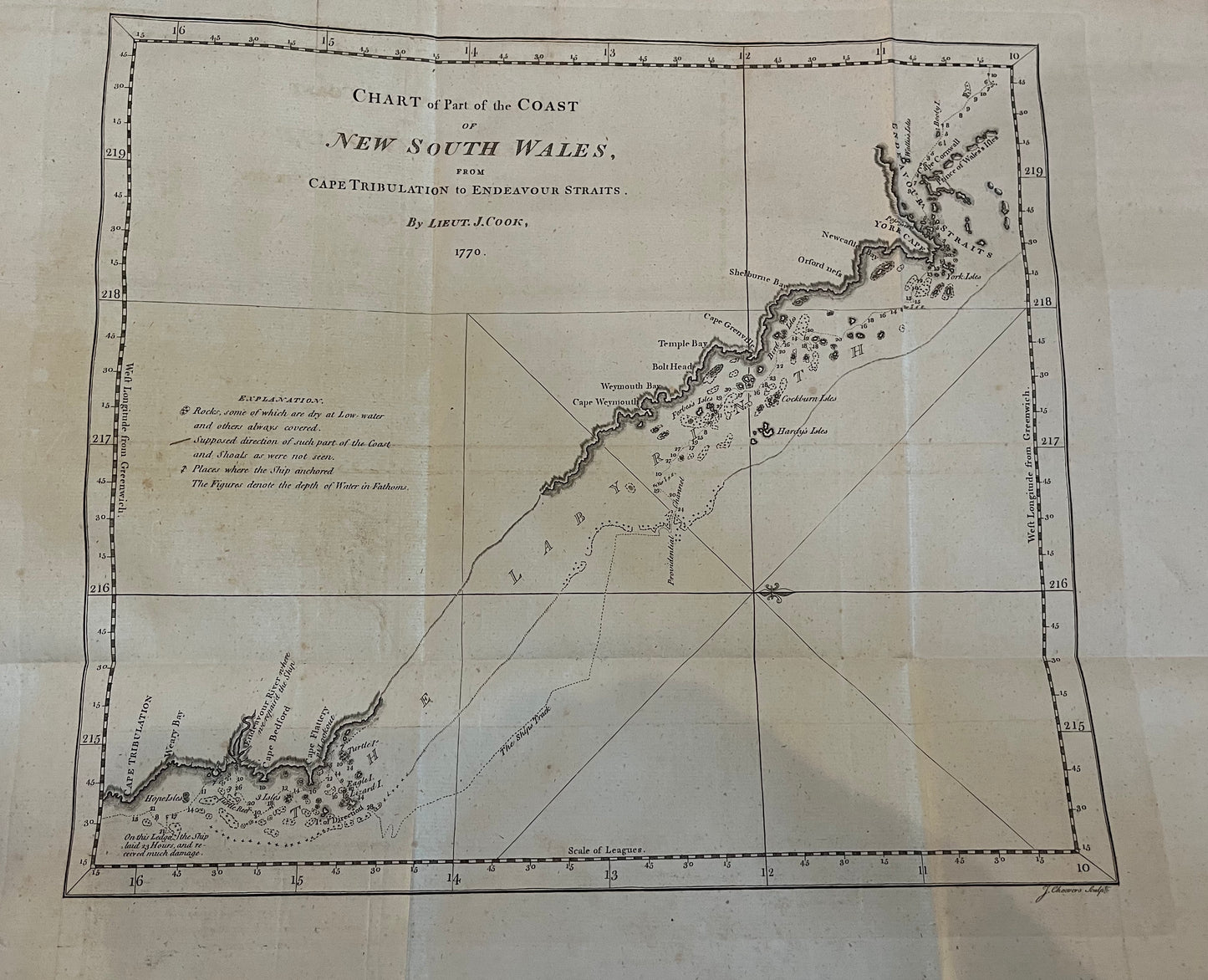 1st Edition of Cook's 1st Voyage - An account of the voyages undertaken by the order of his present Majesty for making discoveries in the Southern Hemisphere - Cook, Carteret, Byron, Wallis - Hawkesworth - 1773