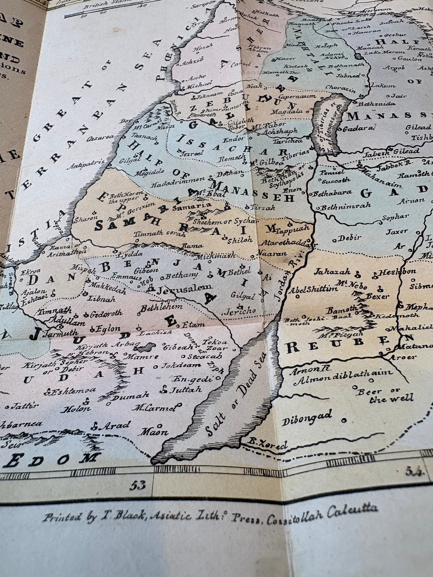Unrecorded Calcutta Imprint - With maps by the Asiatic Lithographic Press - "Scripture Geography" by Henry Bowser - Calcutta Baptist Mission Press - 1833