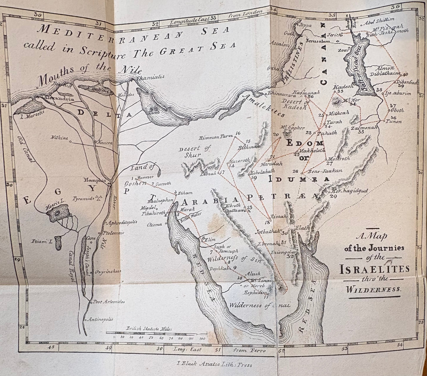Unrecorded Calcutta Imprint - With maps by the Asiatic Lithographic Press - "Scripture Geography" by Henry Bowser - Calcutta Baptist Mission Press - 1833