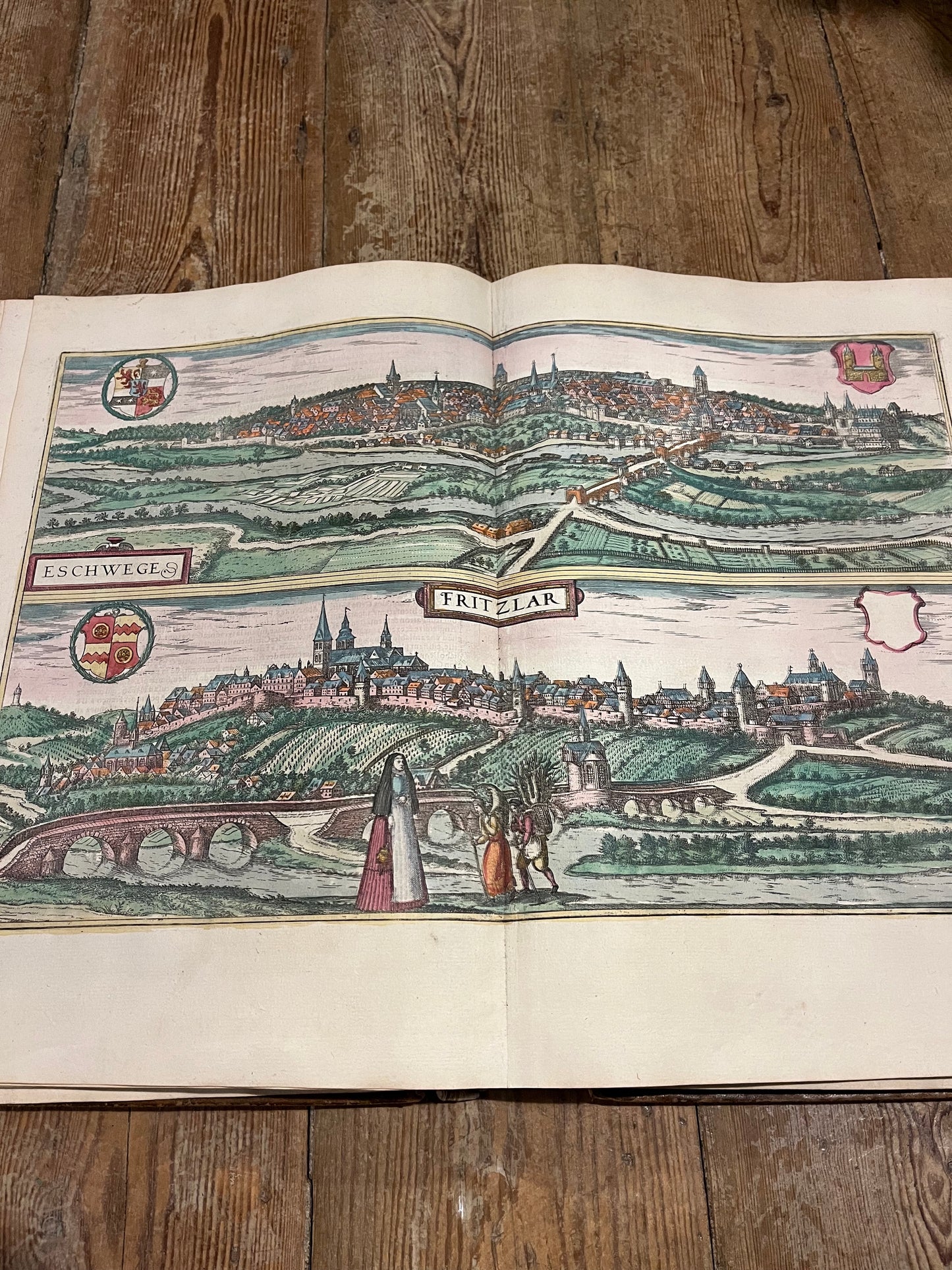 Rare large fragment of Braun and Hogenberg’s famous “Civitates Orbis Terrarum” - “Cities of the world”