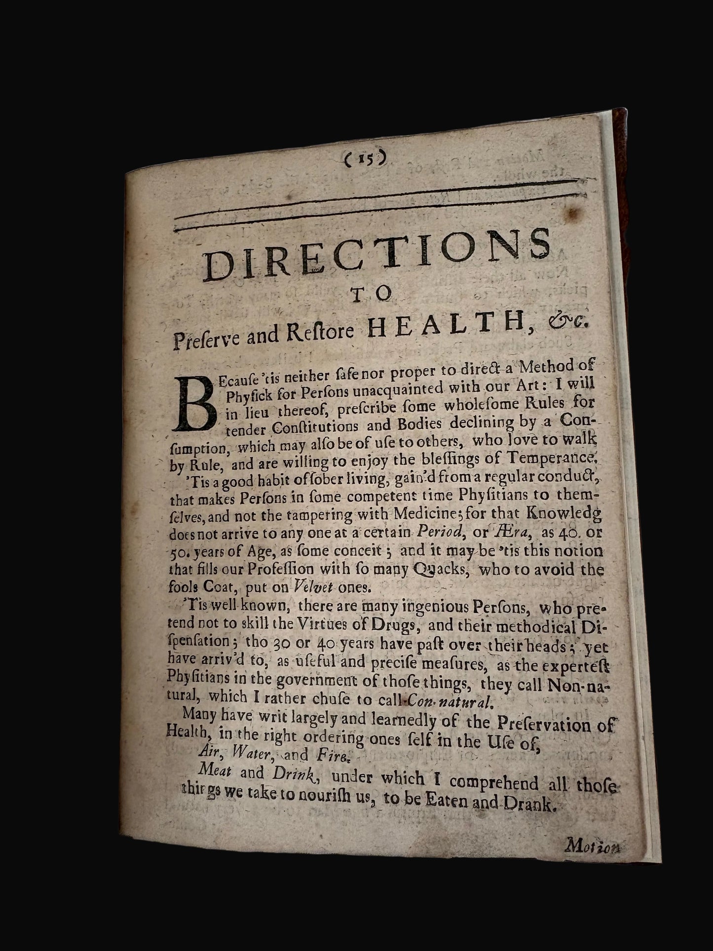 Scare early work on Tuberculosis - Timothy Byfield 1685 - "Two Discourses: One of Consumptions, with their Cure by a New Method. The other Contains some Rules of Health"