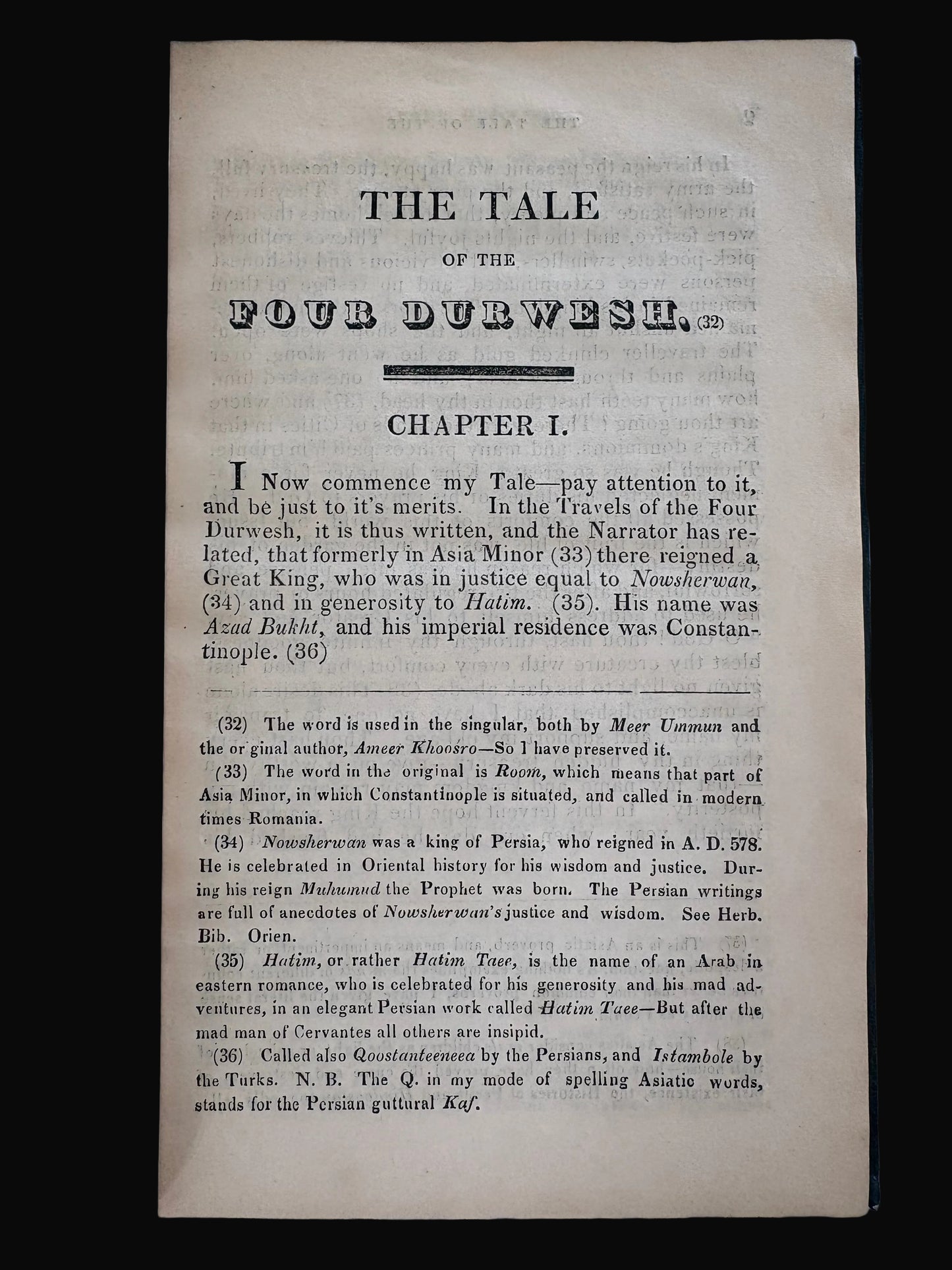 With contemporary Urdu inscriptions by an English reader - "The Tale of the Four Durwesh" - Meer Amman Dihlavi - Calcutta 1845