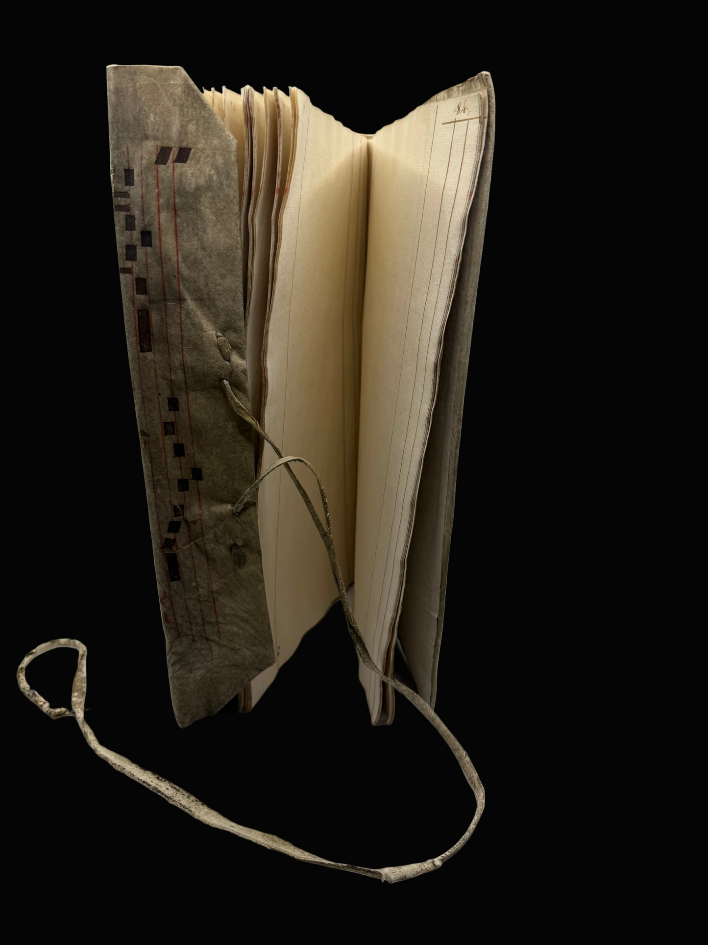 Eighteenth-Century Manuscript Ledger, Bound in fifteenth century Antiphonal Leaf binding waste