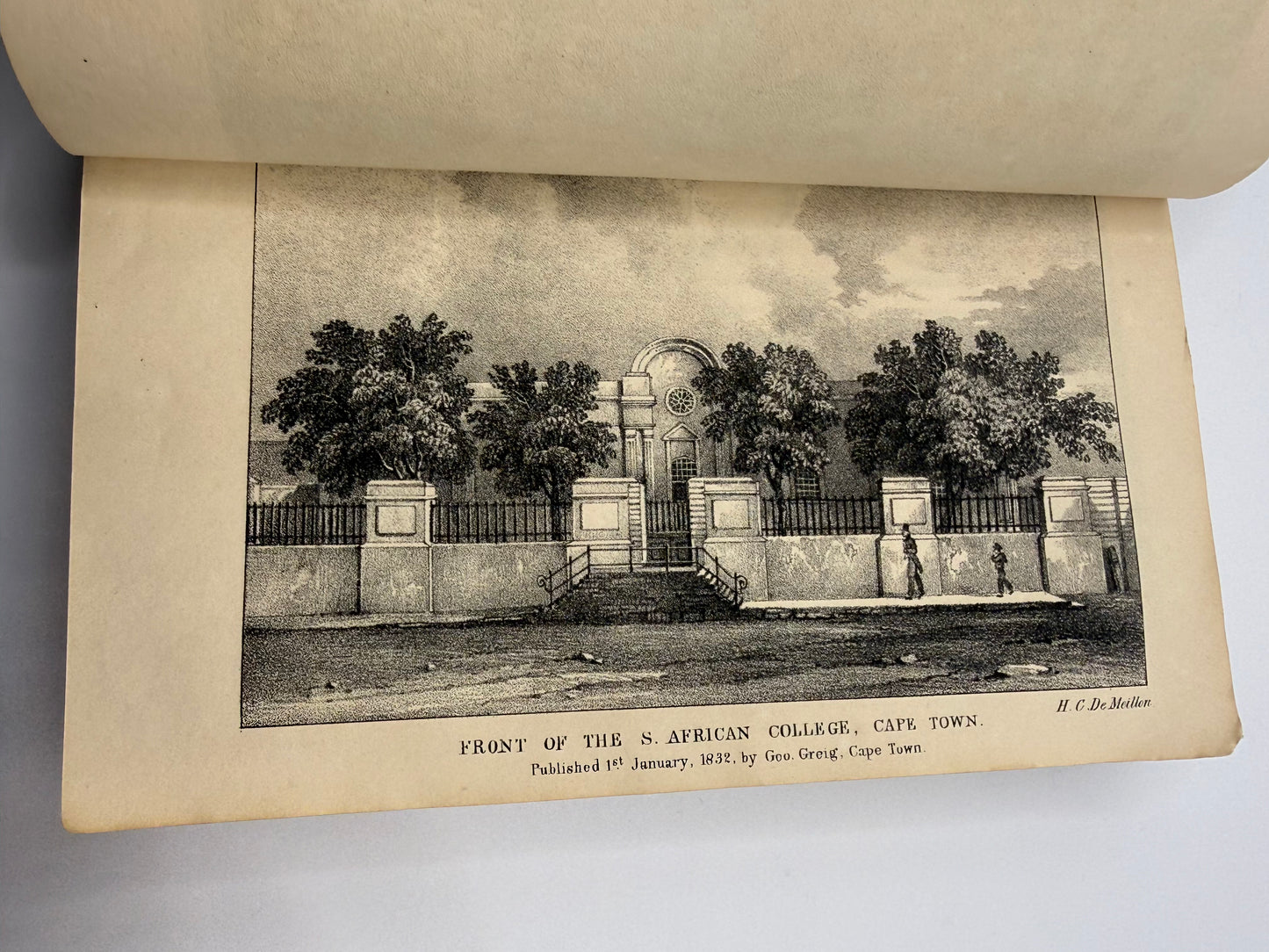 Early 1833 South African Printed Almanac by George Grieg, including five early Lithographs of Cape Town by H.C. de Meillon. Not on OCLC.