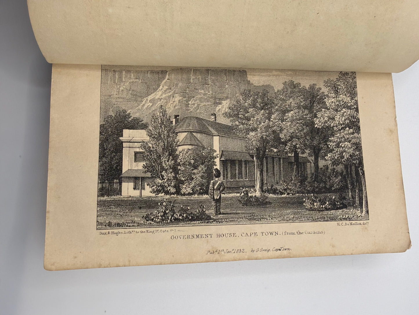 Early 1833 South African Printed Almanac by George Grieg, including five early Lithographs of Cape Town by H.C. de Meillon. Not on OCLC.