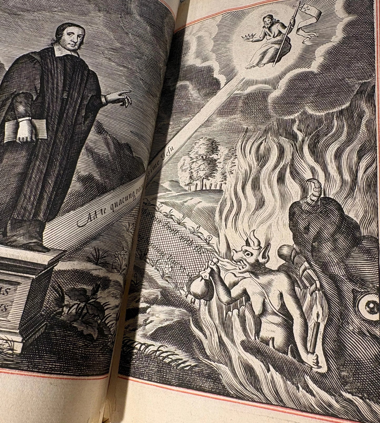 17th Century English Prayer book with Fine Morocco binding and skull motif to title page - “The rules and exercises of Holy living /Holy dying” - Jeremy Taylor 1682