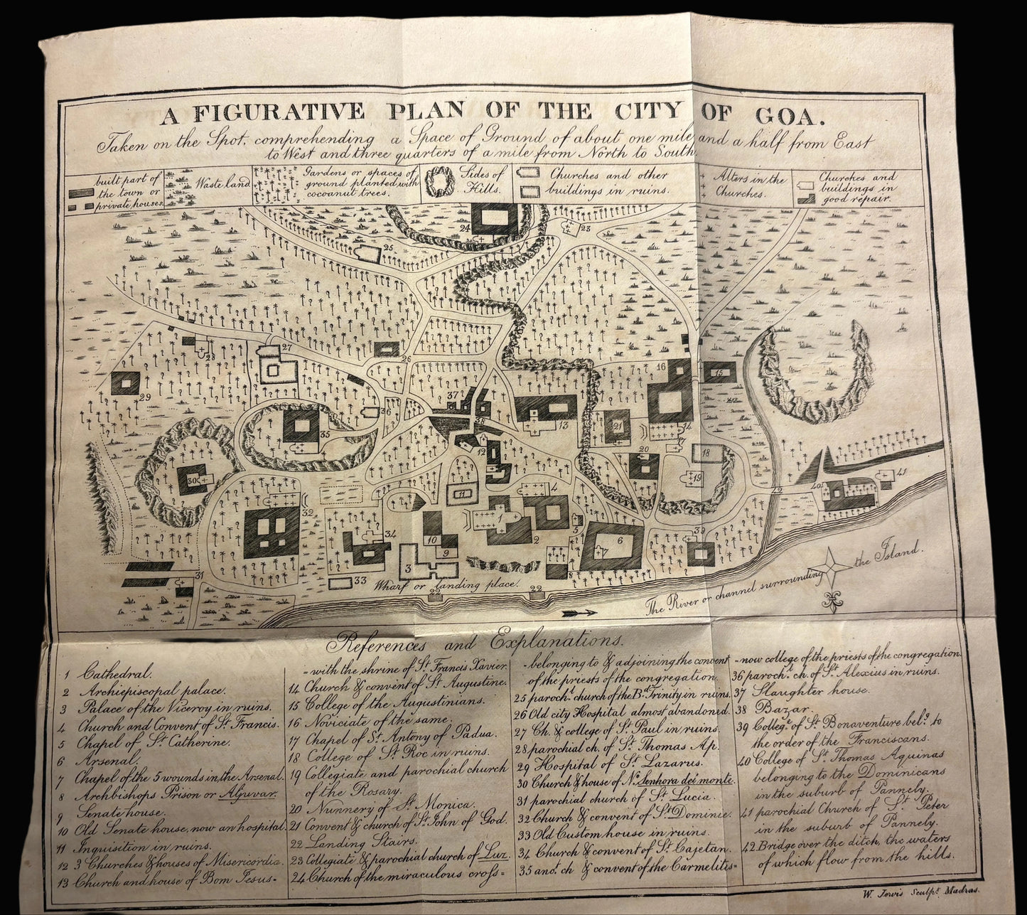 Madras Printing 1831 - "An Historical Sketch of Goa" - With folding map of Goa