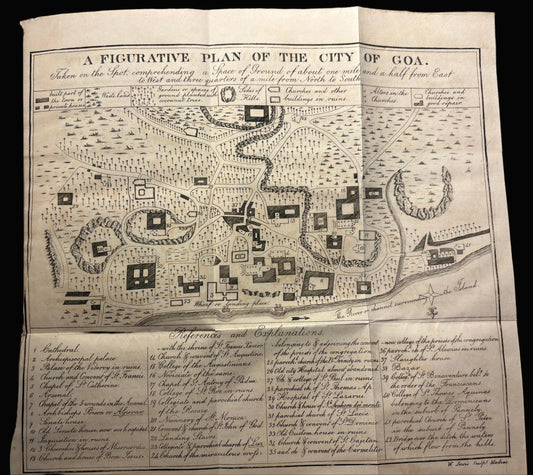 Madras Printing 1831 - "An Historical Sketch of Goa" - With folding map of Goa