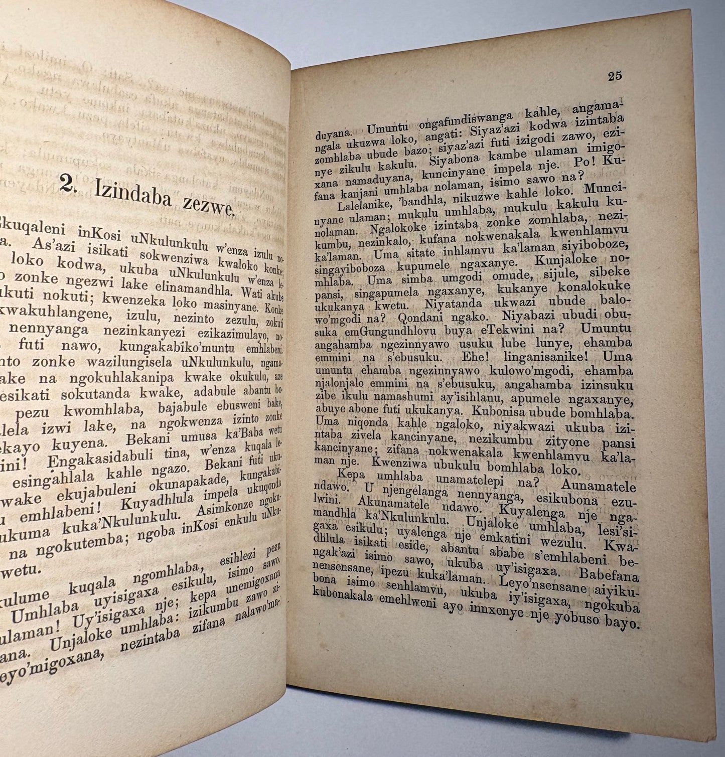 Rare 1864 Zulu Educational Book - "Inncwadi Yokubala" / "The Book of Counting" 1864