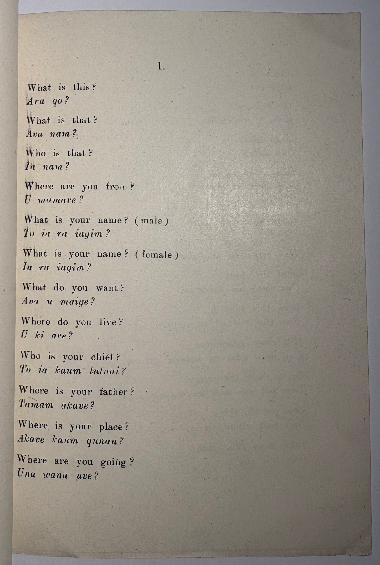"A New Britain Phrase Book" - Papua New Guinea imprint from the Malakuna Mission Press - Rabaul 1920