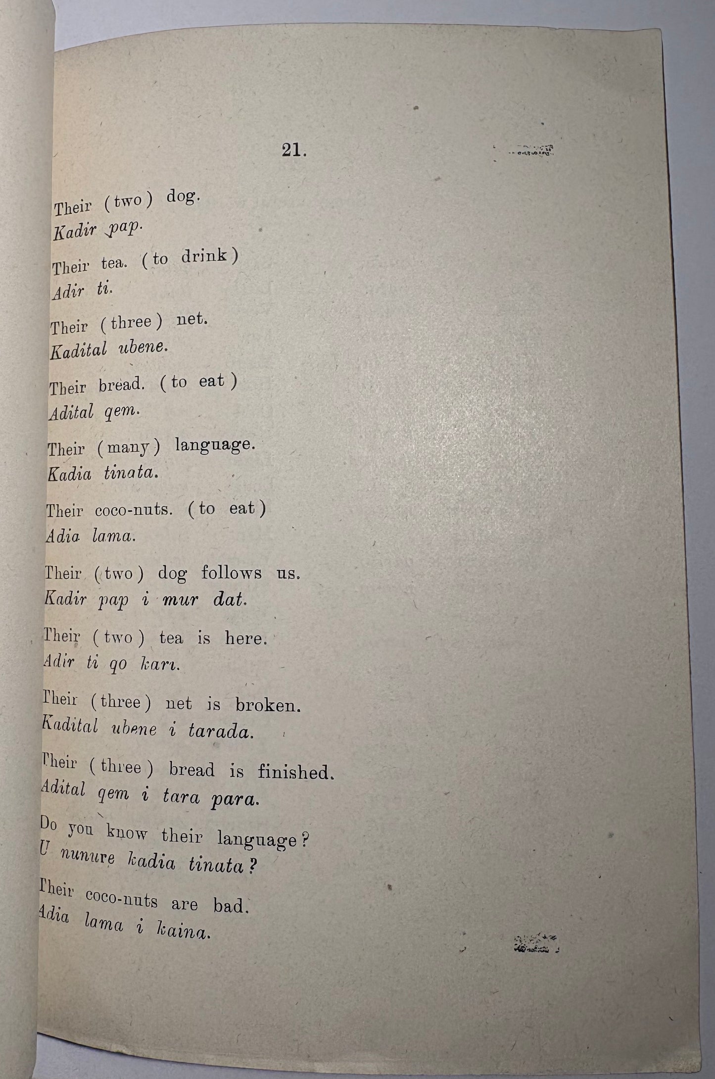 "A New Britain Phrase Book" - Papua New Guinea imprint from the Malakuna Mission Press - Rabaul 1920