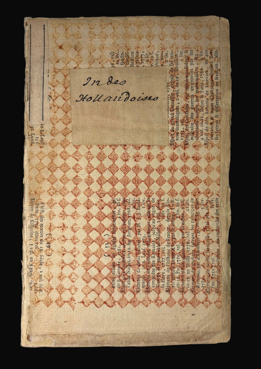 Bound with the Genevan Bookseller Bassompierre's catalogue waste - "Etat présent des Indes hollandaises" - Batavia [but Amsterdam]