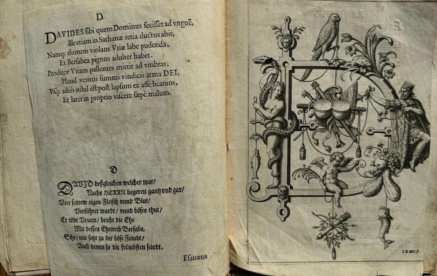 Nova Alphati Effictio - The Alphabet Newly Described - Theodore De Bry - 1595