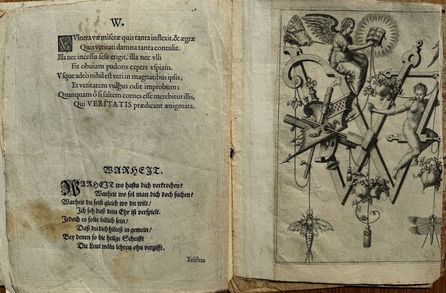 Nova Alphati Effictio - The Alphabet Newly Described - Theodore De Bry - 1595