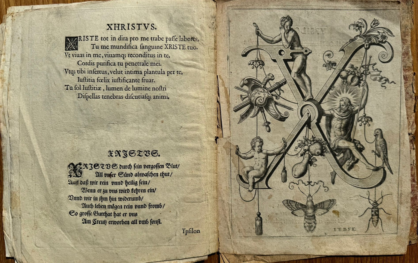 Nova Alphati Effictio - The Alphabet Newly Described - Theodore De Bry - 1595