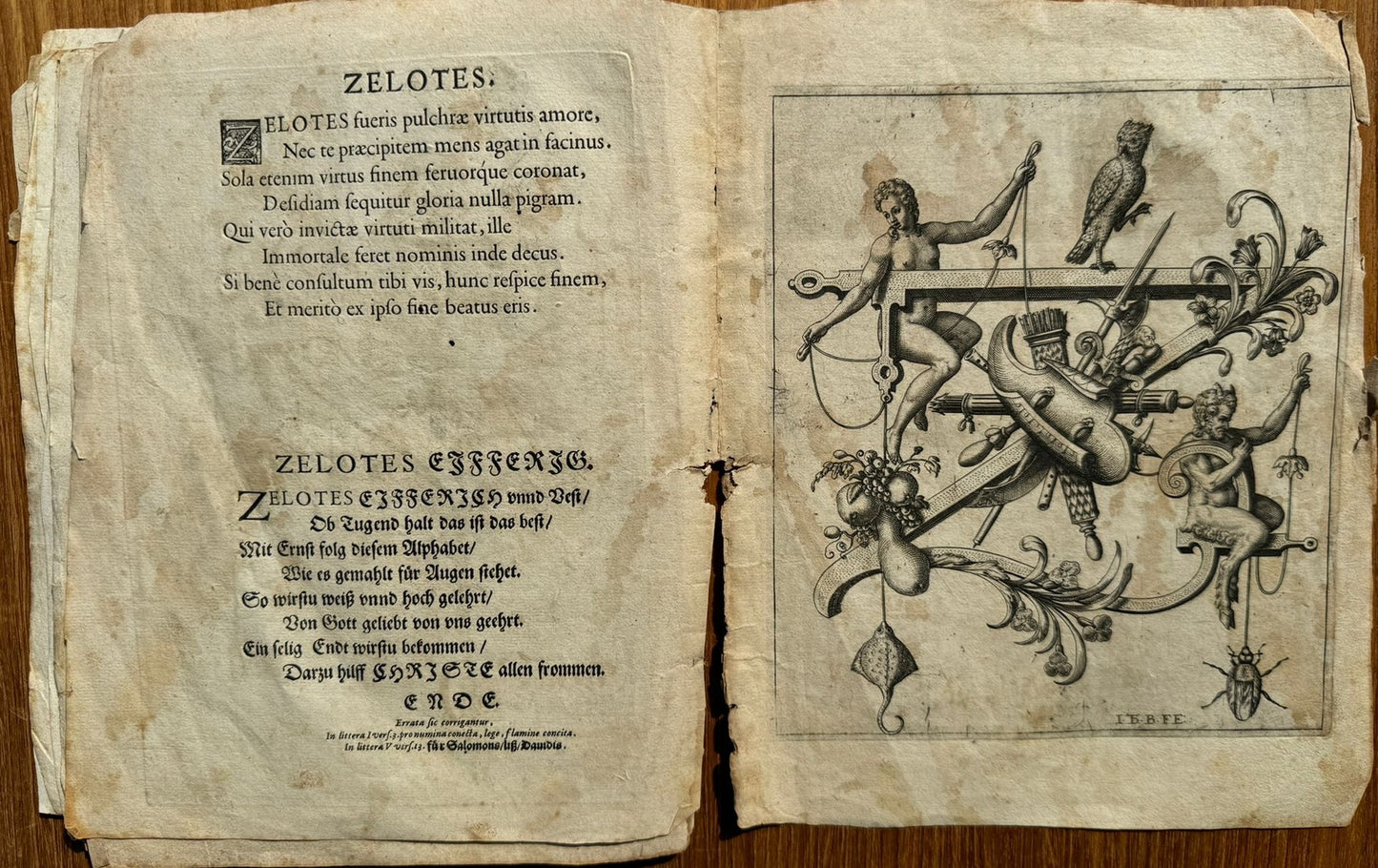 Nova Alphati Effictio - The Alphabet Newly Described - Theodore De Bry - 1595