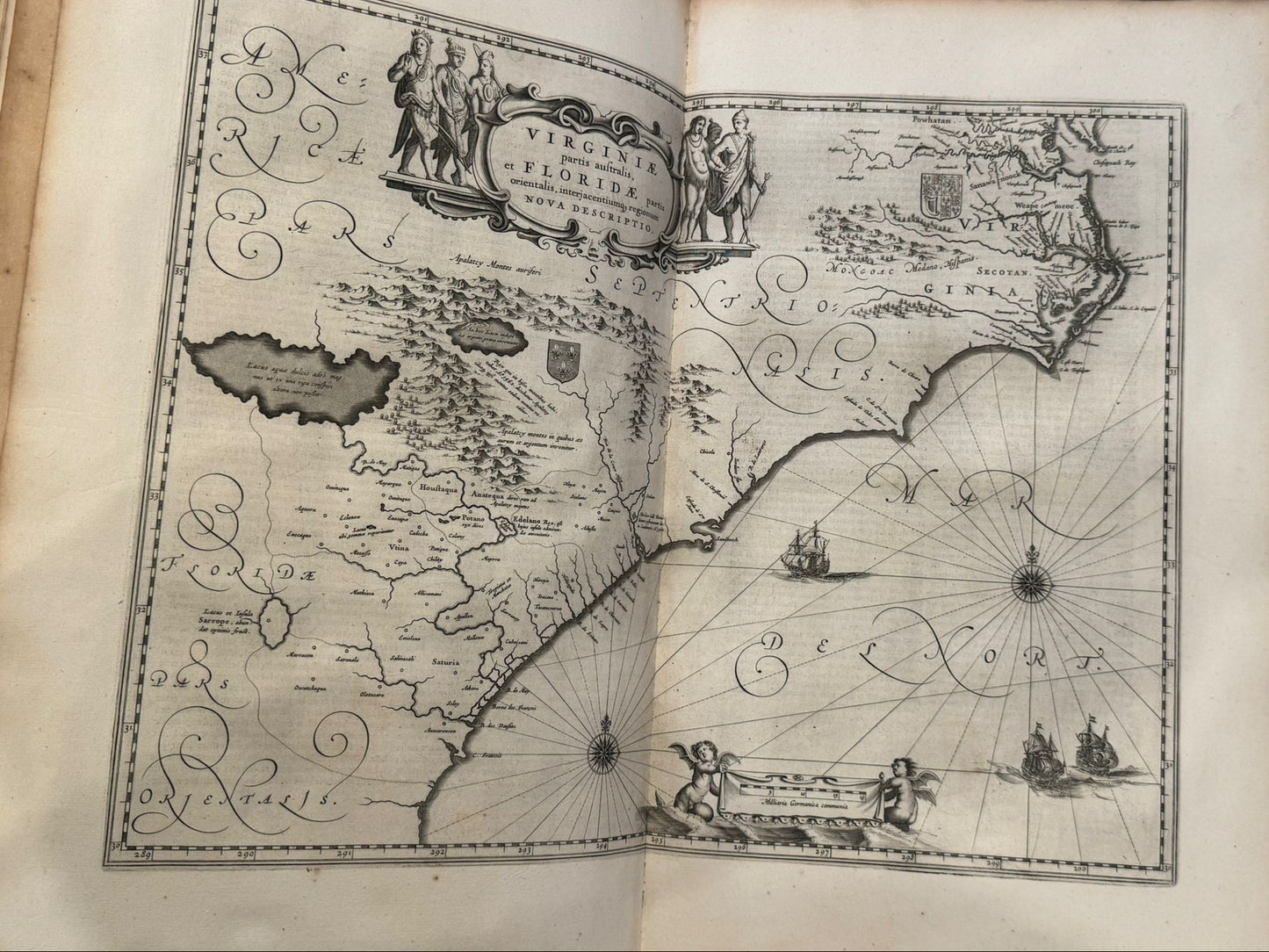 Blaeu's Atlas Novus - "Tweede Deel" (Tome 2) - 1650 edition In Original publisher's Vellum Binding - With the important Maps of The Americas, Africa, and Asia