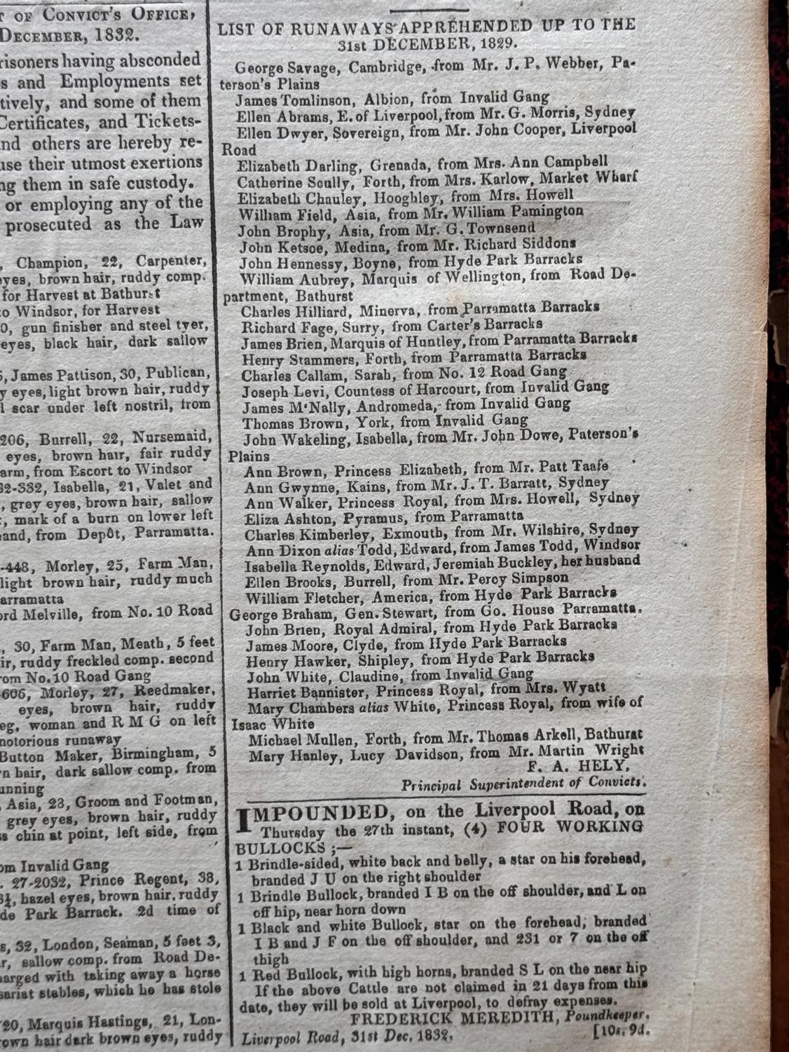 The first woman printer in Australia - Ann Howe (1802-1842) - The New South Wales Gazette 1833