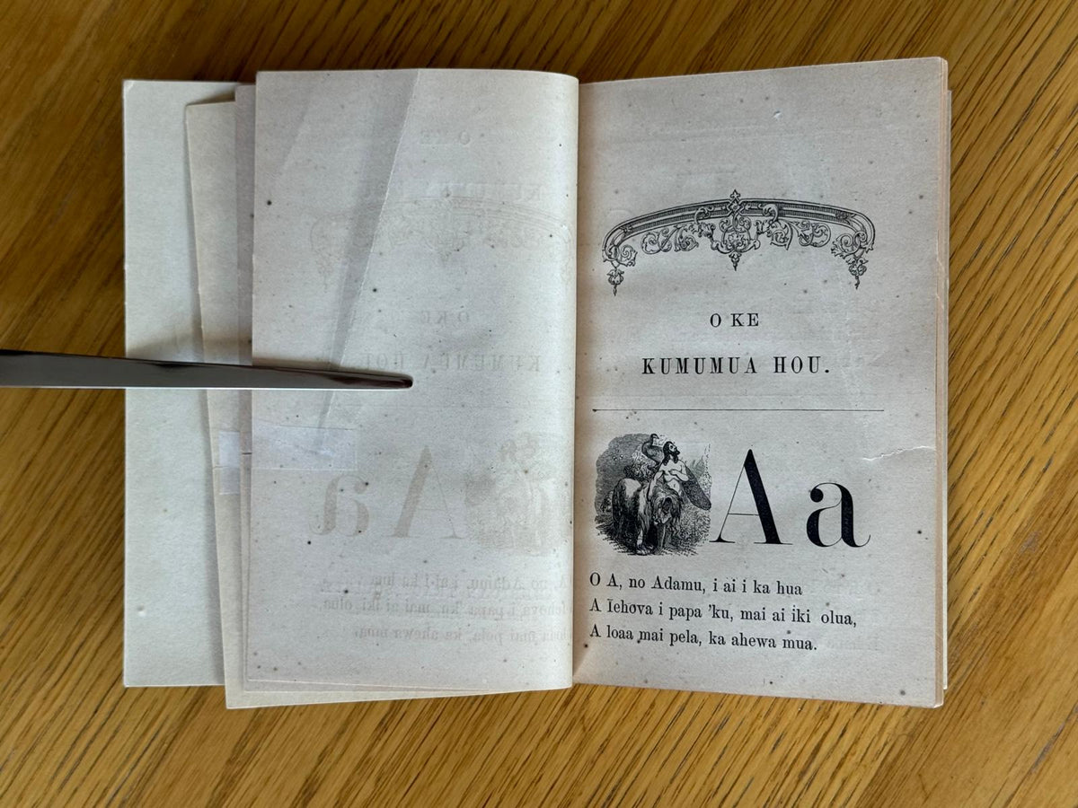 "O Ke Kumumua Hou" - Hawaiian Primer - American Tract Society - 1863