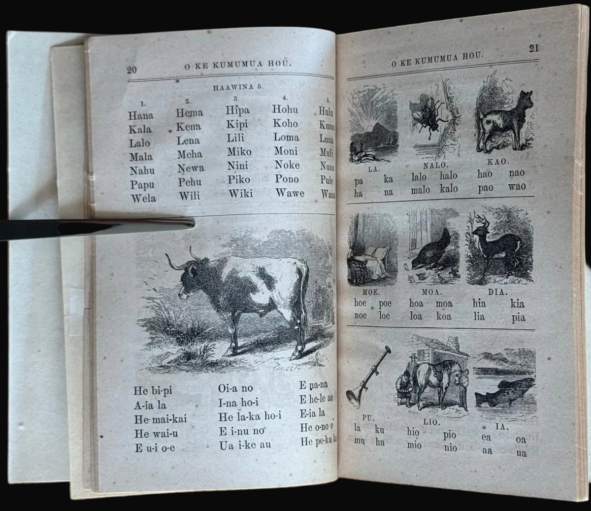 "O Ke Kumumua Hou" - Hawaiian Primer - American Tract Society - 1863