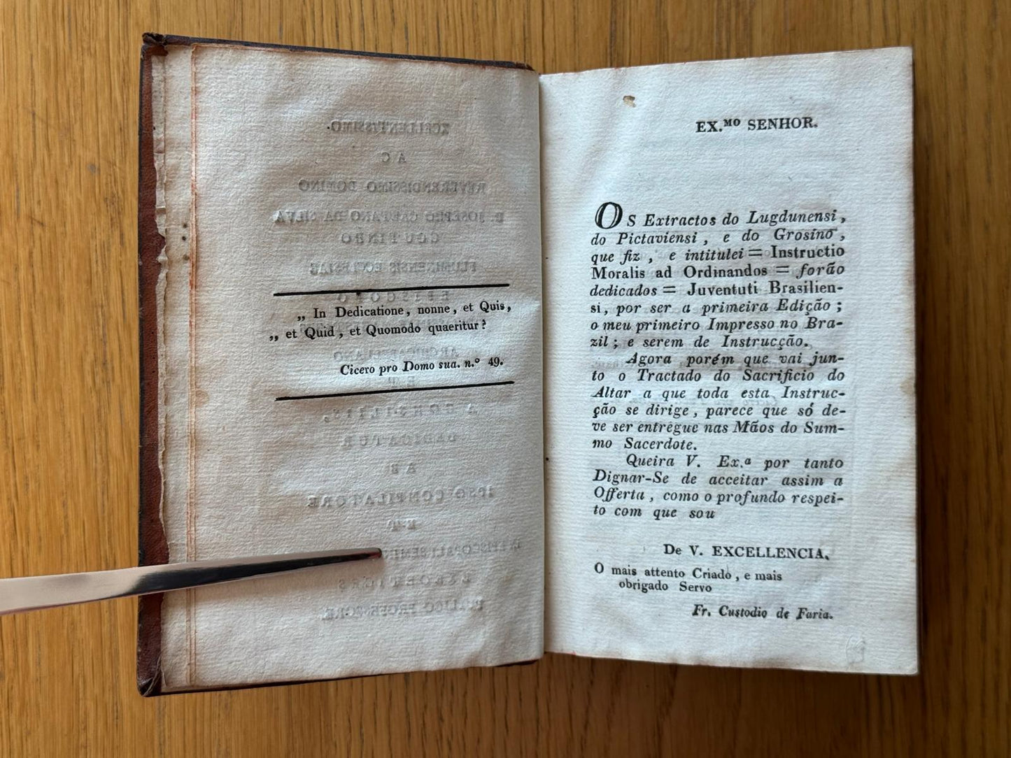 Early 1819 Rio / Brazil Printing - Instructio Moralis ad Ordinandos, id est Tractatus de Actibus Humanis, et eorum regulis - Not on Worldcat