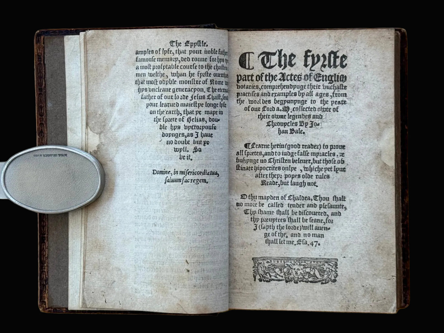 Early English Reformation Printing - John Bale’s Anti-Monastic “Actes of the Englysh Votaryes” – London 1551 – Complete in Two Parts