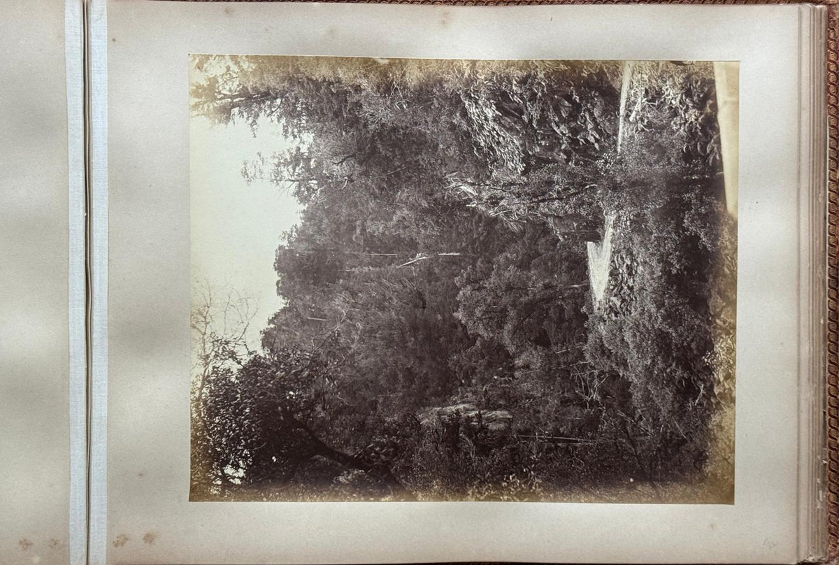 Complete 1870s Album of New Zealand Photographs by Robert Bartlett - Auckland panorama, Pink and White terraces, Māori King Tāwhiao