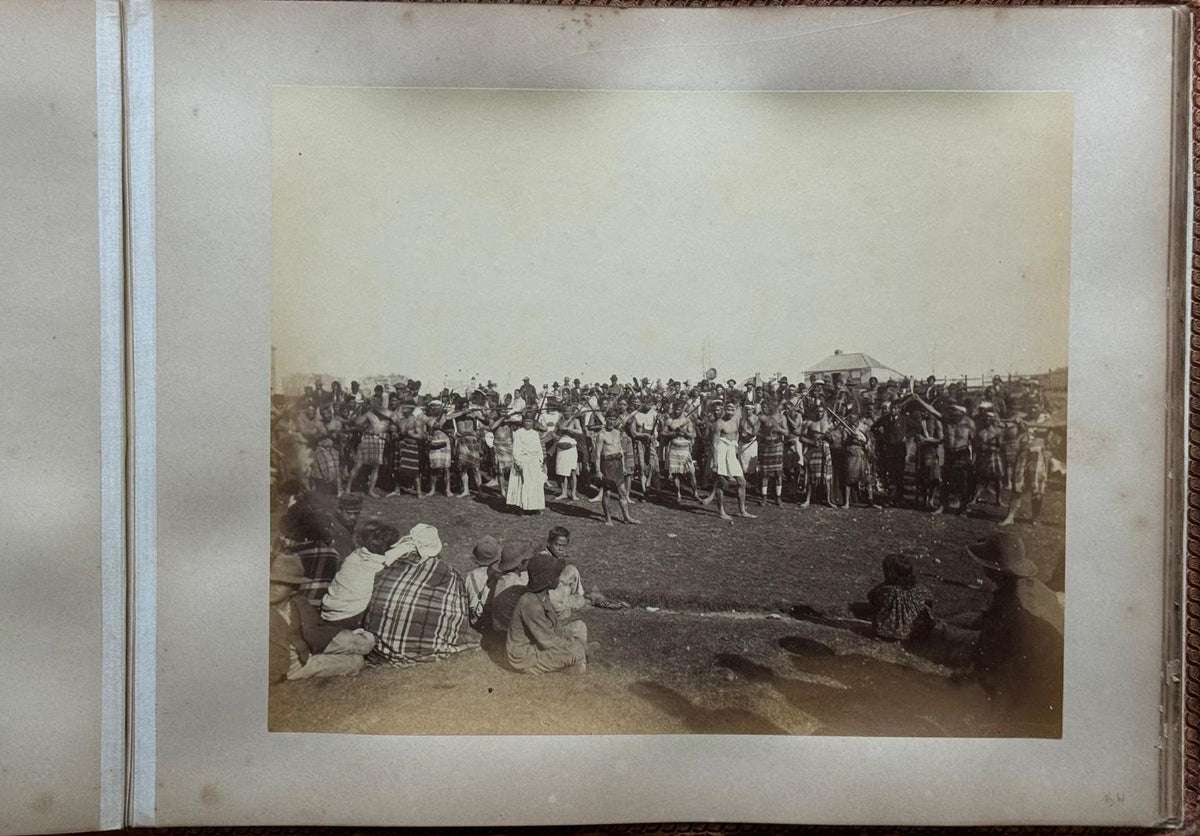 Complete 1870s Album of New Zealand Photographs by Robert Bartlett - Auckland panorama, Pink and White terraces, Māori King Tāwhiao