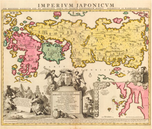 “Imperium Japonicum per Sexaginta et Sex Regiones Digestum atque ex Ipsorum Japonensium Mappis Descriptum”    Seutter (George Matthaus)    Augsburg, circa 1750