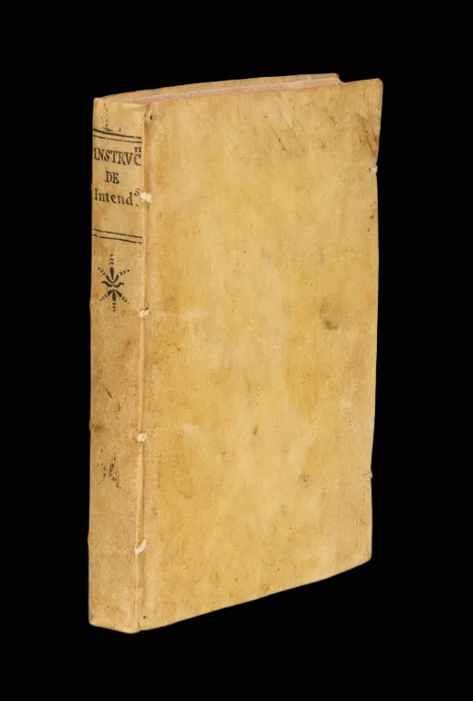 1782 "Real Ordenanza de Intendentes" from the library of a Manila convent. Bound with three Manila manuscripts by González de Carvajal –Intendente de Guerra y Real Hacienda de Filipinas