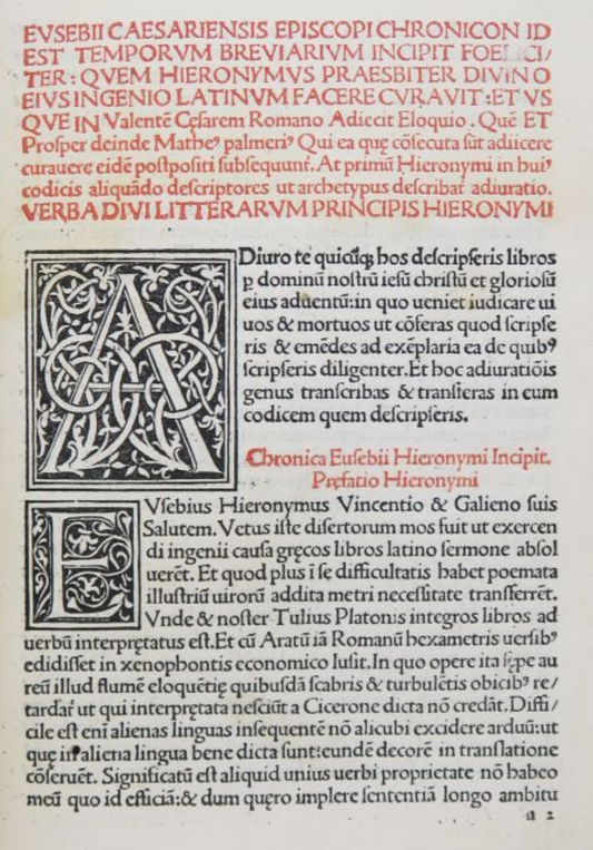 Incunabula - Eusebius's Chronicon - Erhard Ratdolt 1483