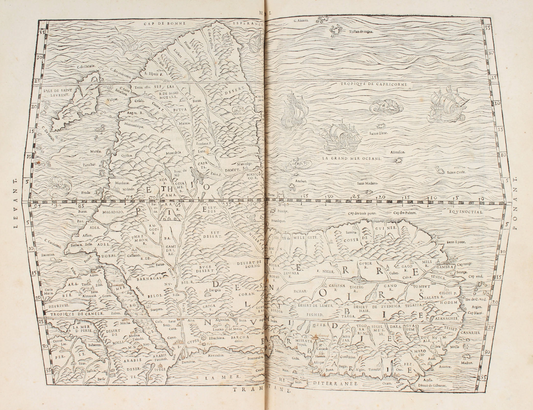 Leo Africanus (al-Hasan ibn Muhammad al-Wazzân)  - "Historiale description de l'Afrique, tierce partie du monde." - Jean Temporal - 1556