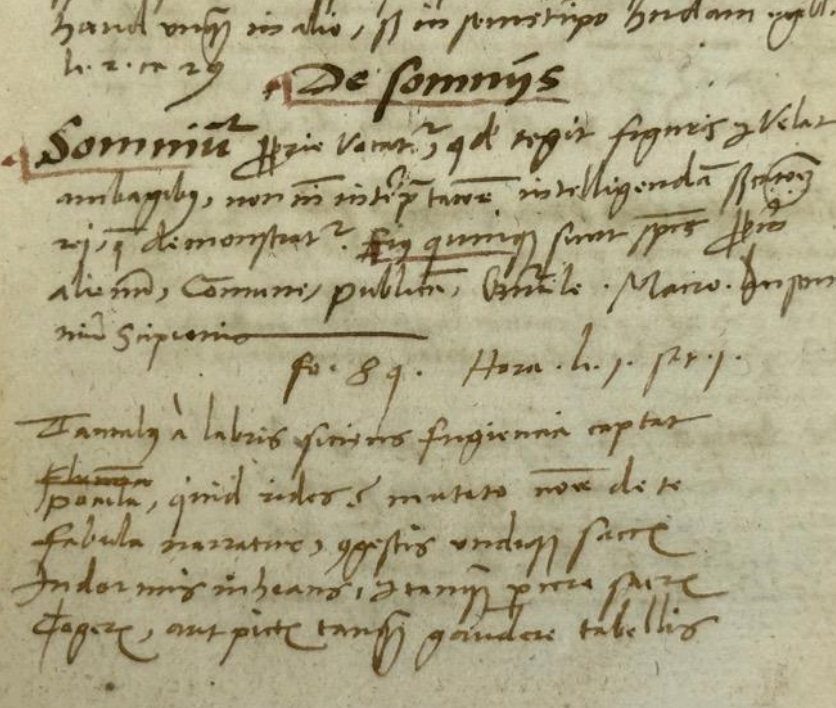 Reformation “Dream-catchers” - German manuscript on rhetoric and prayer c1500-1550 with reference to Philipp Melanchthon and the interpretation of dreams
