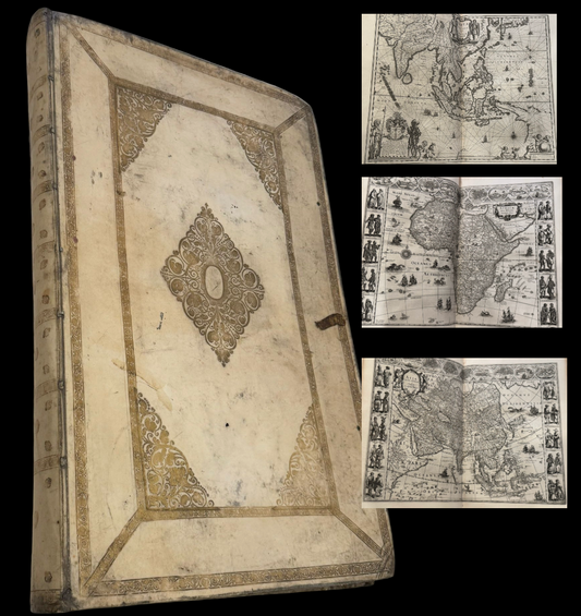 Blaeu's Atlas Novus - "Tweede Deel" (Tome 2) - 1650 edition In Original publisher's Vellum Binding - With the important Maps of The Americas, Africa, and Asia