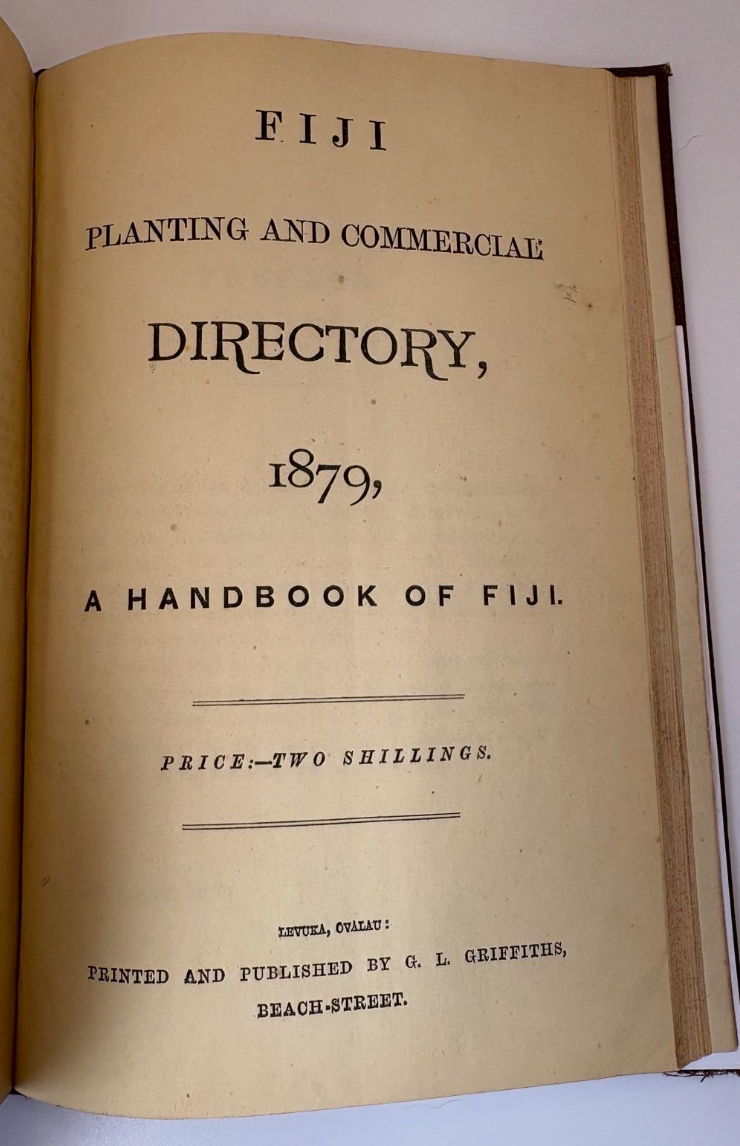 Sammelband of six 19th Century Fijian imprints 1874-1886 - Suva, Levuka, Viwa
