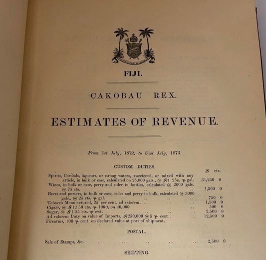 Rare Collection of Fijian Government Council and Gazette Papers, 1871–1886 - Printed in Fiji