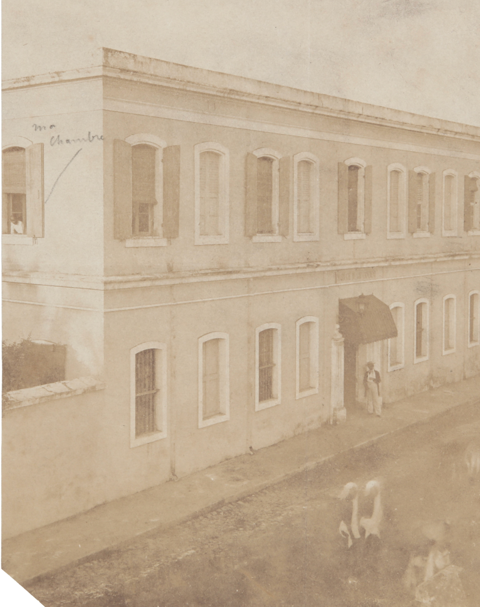 Eight early Salt Print Photographic views of Pondicherry,  India - 1850s - Attributed to Jules Lépine