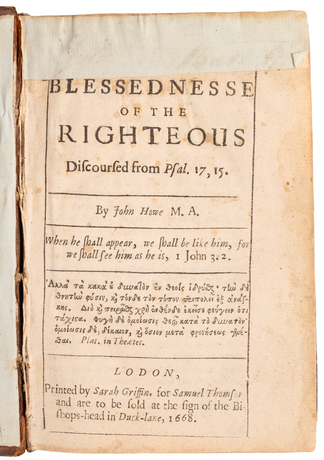 Women’s Printing in Restoration Lo[n]don - 1668- Sarah Griffin