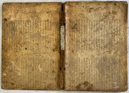 11th Century manuscript waste by Haimo of Auxerre for a 1512 edition of Origen’s commentary on St Paul’s epistle to the Romans printed by Bernardino Benali
