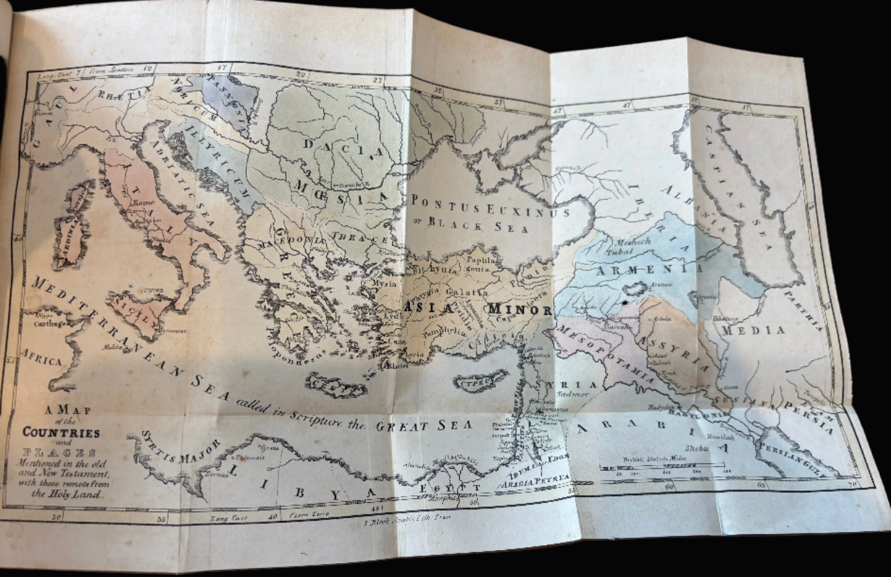 Unrecorded Calcutta Imprint - With maps by the Asiatic Lithographic Press - "Scripture Geography" by Henry Bowser - Calcutta Baptist Mission Press - 1833