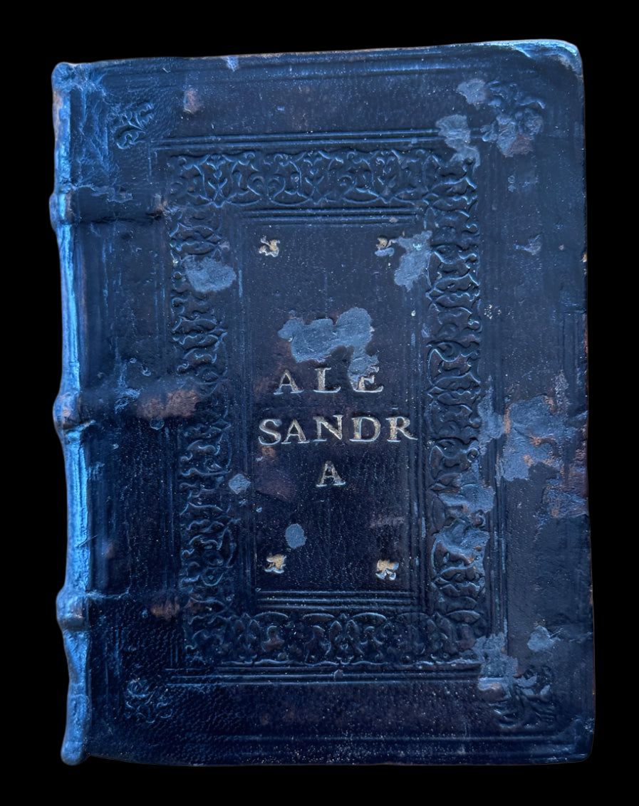 15th Century Northern Italian Illuminated Psalter and Prayerbook in a Contemporary Gilt Binding for “ALESANDRA DA RIMINE” from the Trivulzio Library
