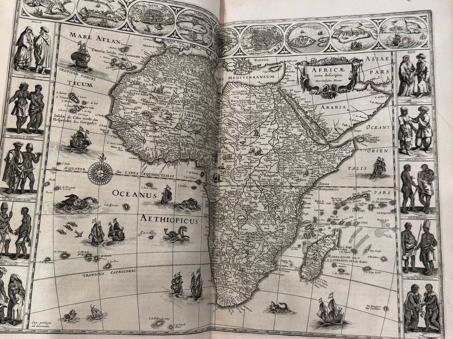 Blaeu's Atlas Novus - "Tweede Deel" (Tome 2) - 1650 edition In Original publisher's Vellum Binding - With the important Maps of The Americas, Africa, and Asia