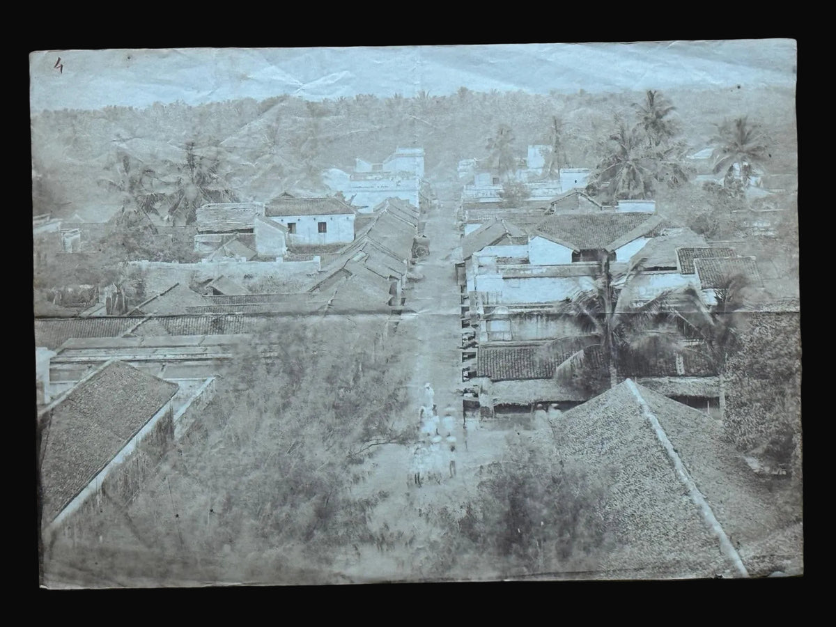 Eight early Salt Print Photographic views of Pondicherry,  India - 1850s - Attributed to Jules Lépine