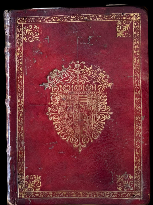 1541 commentary on Ancient Greek politics by Guillaume Postel - With a 17th Century binding from the Duke of Medina de las Torres, Viceroy of Naples