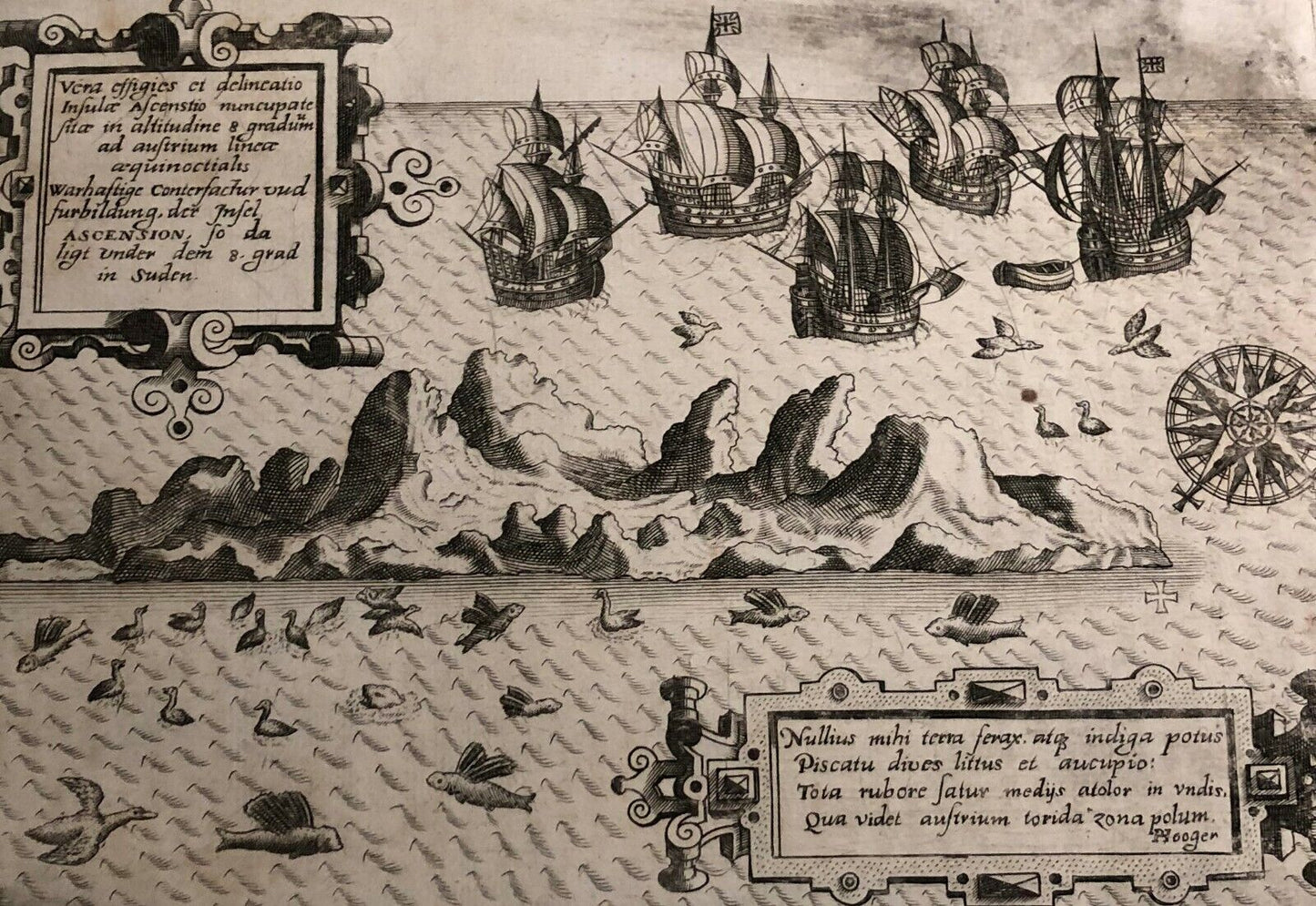 De Bry / Linschoten - Vera effiges Ascension- 1610 - Original Map