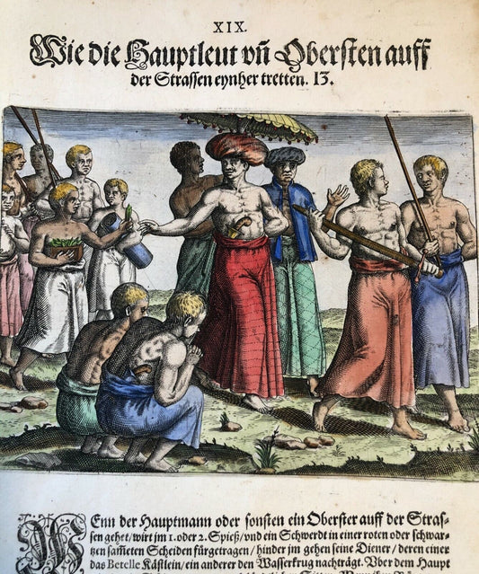 De Bry - "How the upper class of Java parade the streets" - 1599 - Indonesia