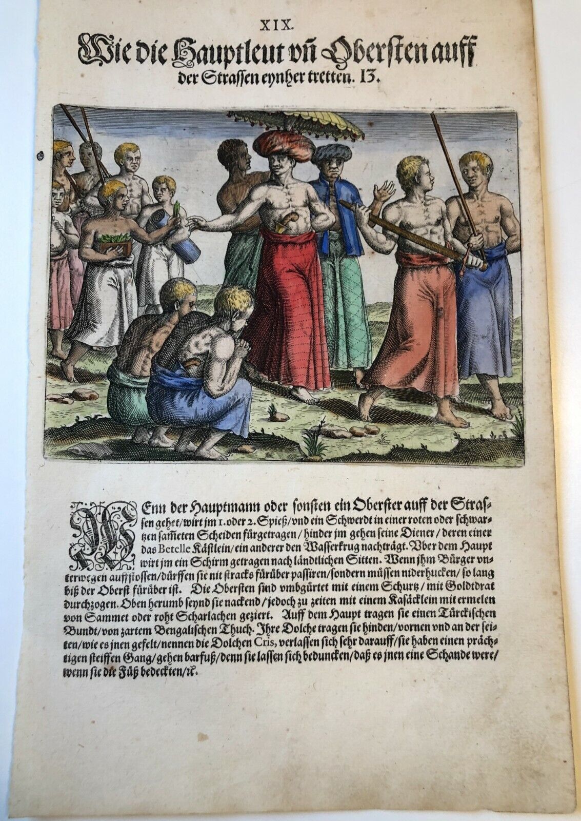 De Bry - "How the upper class of Java parade the streets" - 1599 - Indonesia