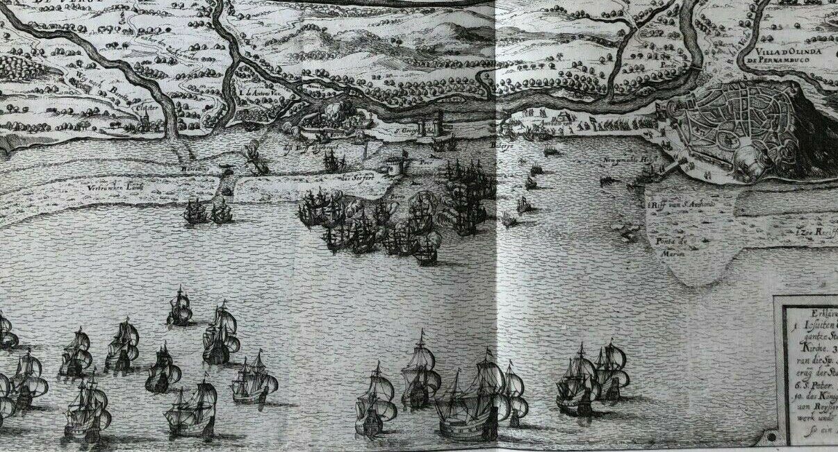 De Bry “Norder Theil des lands Brasilien" - c1630 - Brazil - Olinda - Pernambuco