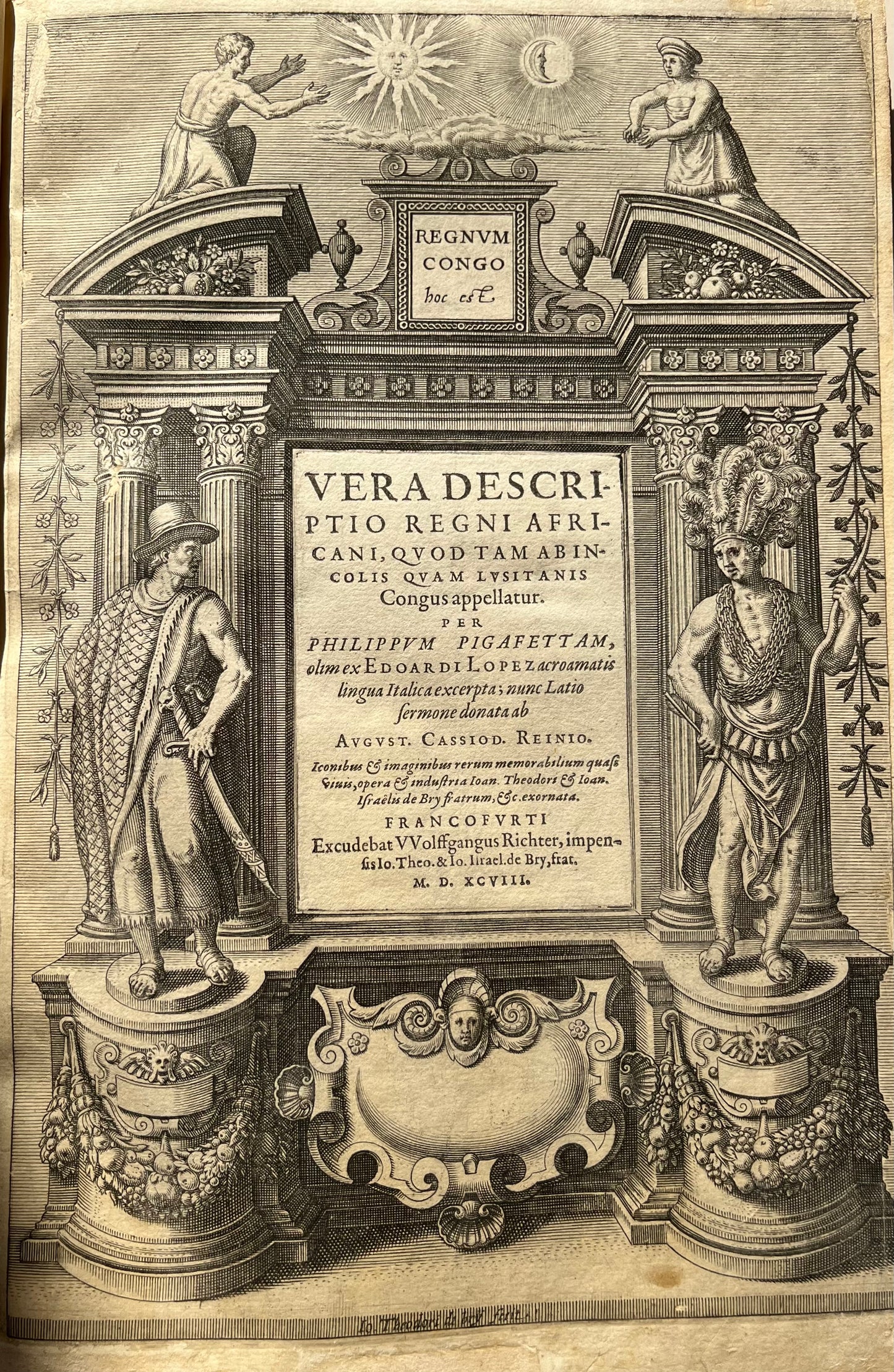 Regnum Congo hoc est Vera descriptio regni Africani, quod tam ab Incolis quam Lusitanis Congus appellatur - Petits Voyages part 1  1598