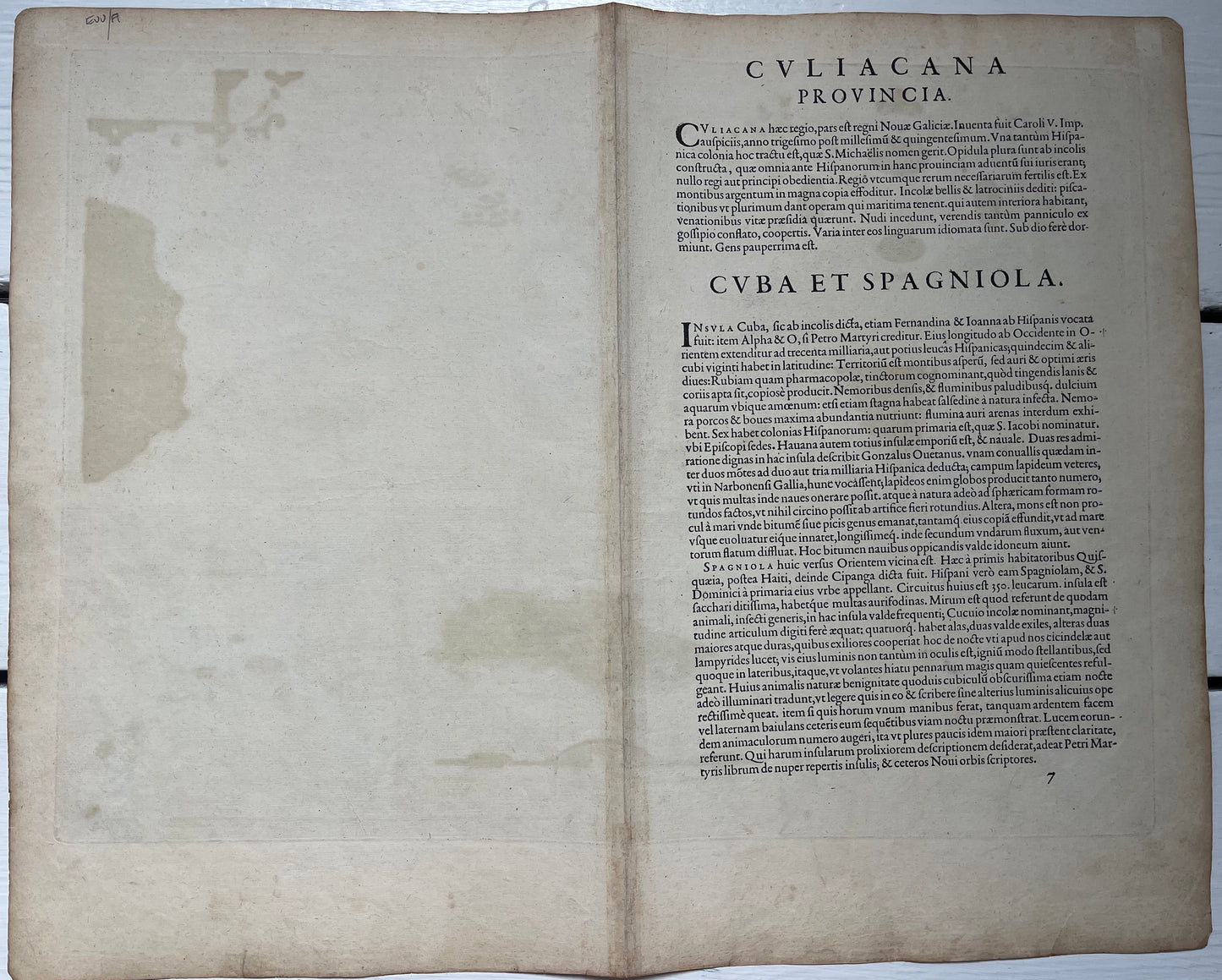 "Culiacanae, Americae Regionis / Hispaniolae, Cubae, Aliarumquae Insularum" - Mexico and the Caribbean - Ortelius - 1584
